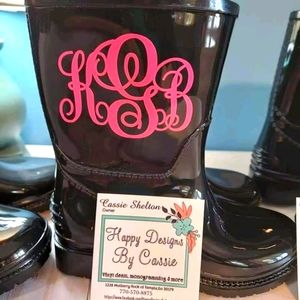 Kids rain boot Monogram only